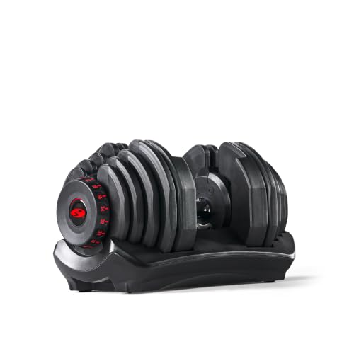 Bowflex Unisex Adult Selecttech 1090i Hantel, Schwarz/Rot, Ei
