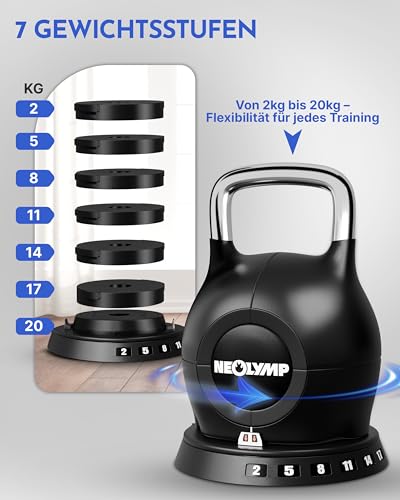 NEOLYMP Kettlebell Set 2-20 kg - 7-in-1 NEOLYMP Kettlebell Set 2-20 kg - 7-in-1