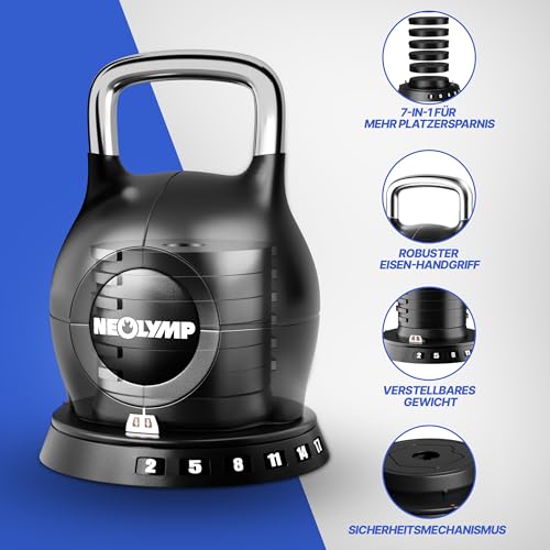 NEOLYMP Kettlebell Set 2-20 kg - 7-in-1 