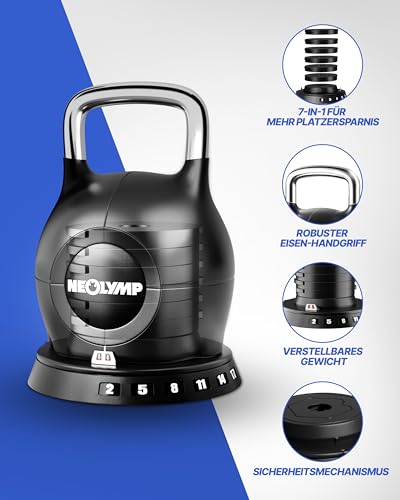 NEOLYMP Kettlebell Set 2-20 kg - 7-in-1 NEOLYMP Kettlebell Set 2-20 kg - 7-in-1