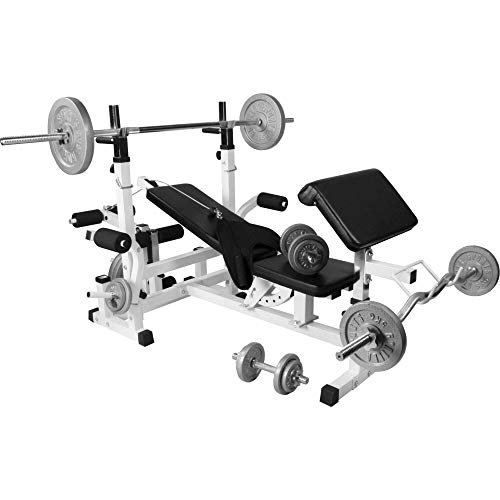 GORILLA SPORTS® Multifunktion Hantelbank - inkl. Hantelset 