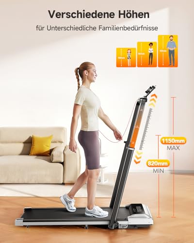 Laufband für Zuhause mit 12% Steigung, 