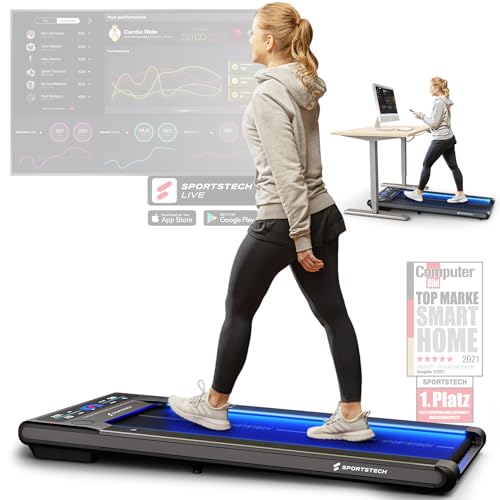 Sportstech sWalk Walking Pad Laufband mit LED - 1-6 km/h Gesc