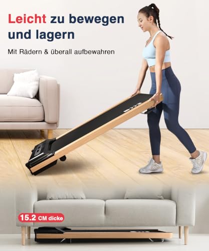 Redliro Walking Pad, Holz Laufband für 