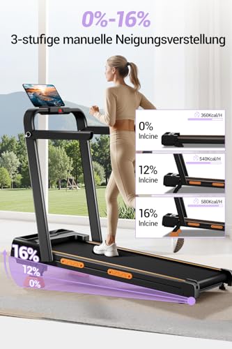 LONTEK Walking Pad Klappbar mit Steigung
