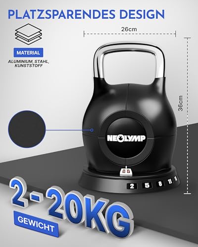 NEOLYMP Kettlebell Set 2-20 kg - 7-in-1 NEOLYMP Kettlebell Set 2-20 kg - 7-in-1