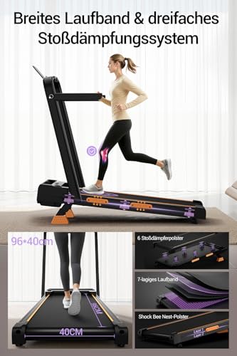 LONTEK Walking Pad Klappbar mit Steigung