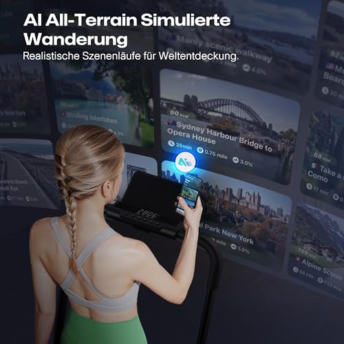 UREVO 2 in 1 Laufband für zuhause mit A