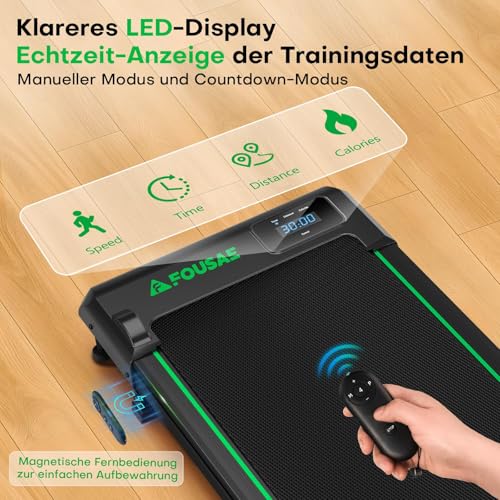 Walking Pad, FOUSAE 1-10 km/h Laufband f