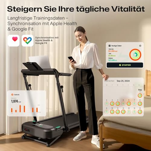 UREVO Laufband mit automatischer Steigun