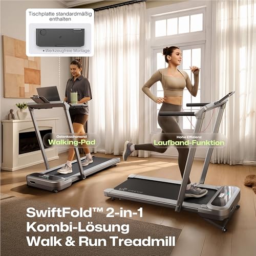 UREVO Laufband mit Steigung Automatisch,