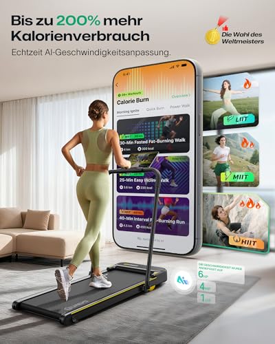 UREVO 2 in 1 Laufband für zuhause mit A