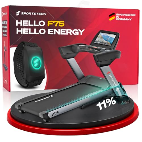 Sportstech F75 Profi Laufband für Zuhause klappbar | Deutsch