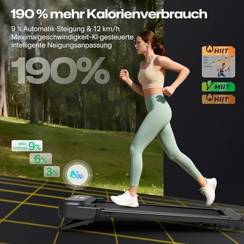 UREVO Laufband mit automatischer Steigun