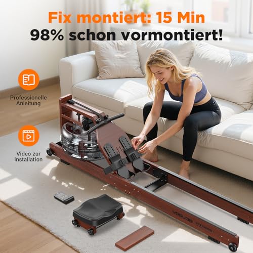 YOSUDA 2025 Neu Rudergerät Wasser, Rude