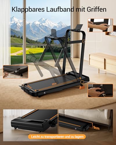 LONTEK Walking Pad Klappbar mit Steigung