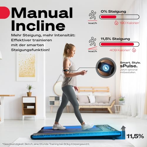 sWalk Walking Pad Laufband mit LED - Deu