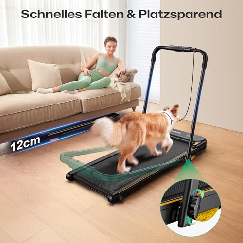 UREVO 2 in 1 Laufband für zuhause mit A