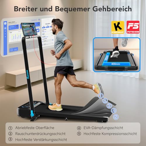 Riksion Laufband für Zuhause mit Neigun