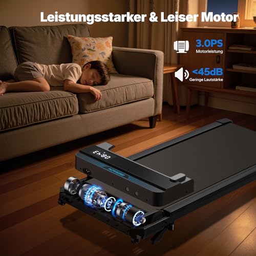 MERACH Walking Pad mit 5% Steigung, 3.0H