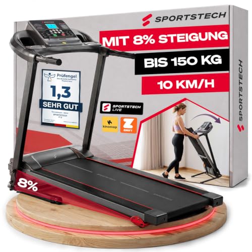 Sportstech F10 Laufband für Zuhause klappbar + Selbstschmier