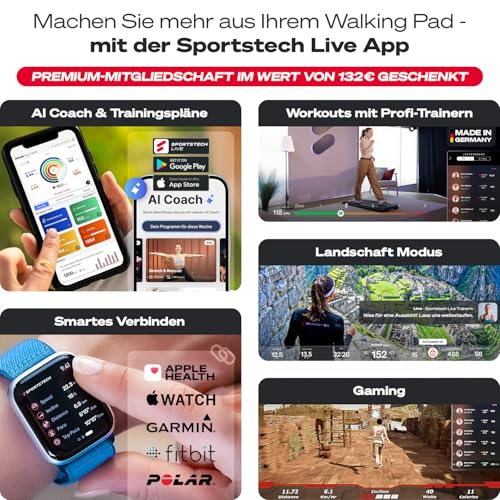 Spad500 Laufband, 126 x 58 x 15,8 cm, 27