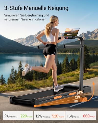 LONTEK Walking Pad Klappbar mit Steigung