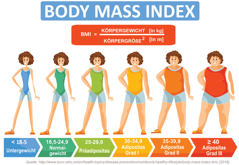 BMI berechnen und Abnehmdauer ermitteln