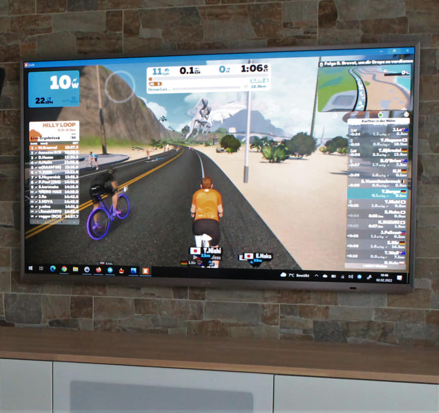 Zwift mit Rollentrainer