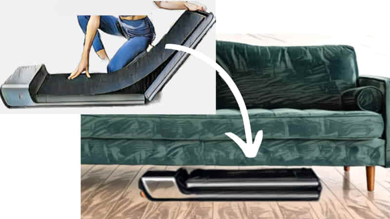 Illustration WalkingPad P1 unter Bett verstauen