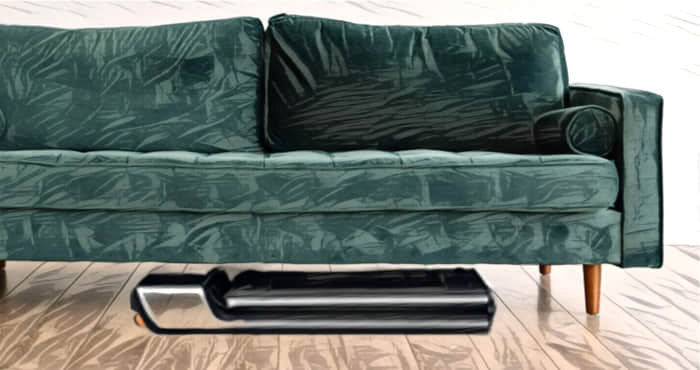 Walking Pad unter der Couch Zeichnung