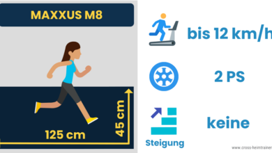 MAXXUS M8 klappbares Laufband Eigenschaften